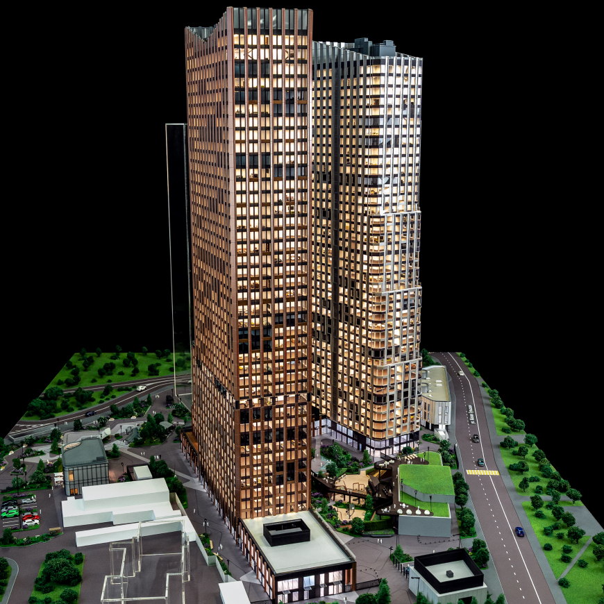 Макет жилого комплекса “АУРА”.