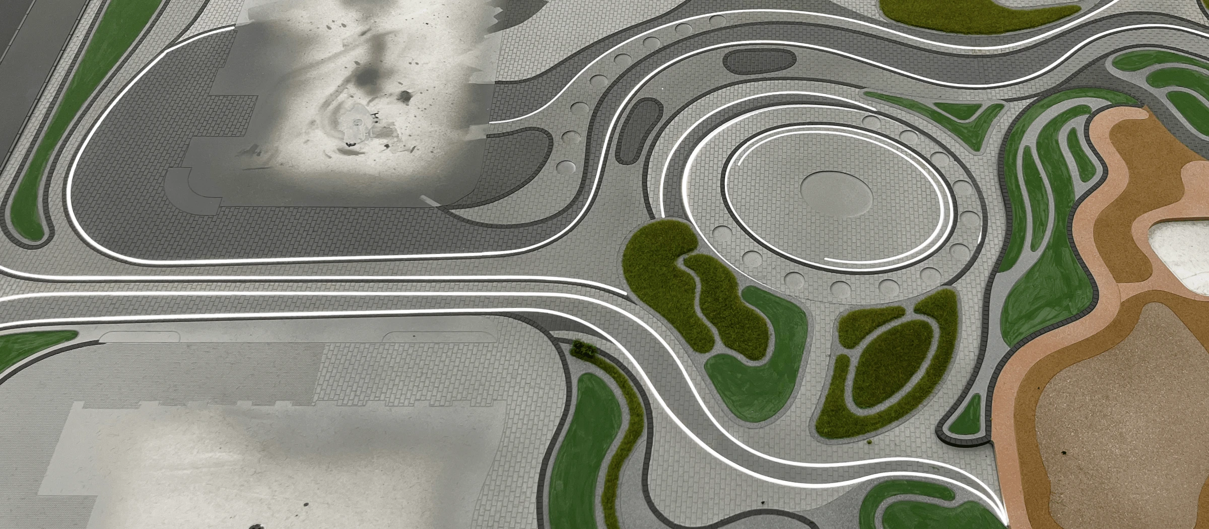 Как сделать встроенную в грунт подсветку на макете